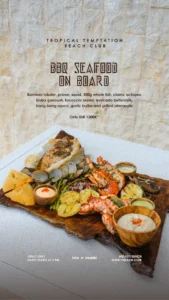 Tropical Temptation Beach Club Menu