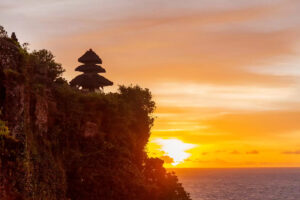 sunset in uluwatu
