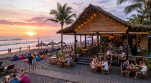 beachfront restaurant canggu