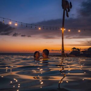 sunset in tropical temptation bali