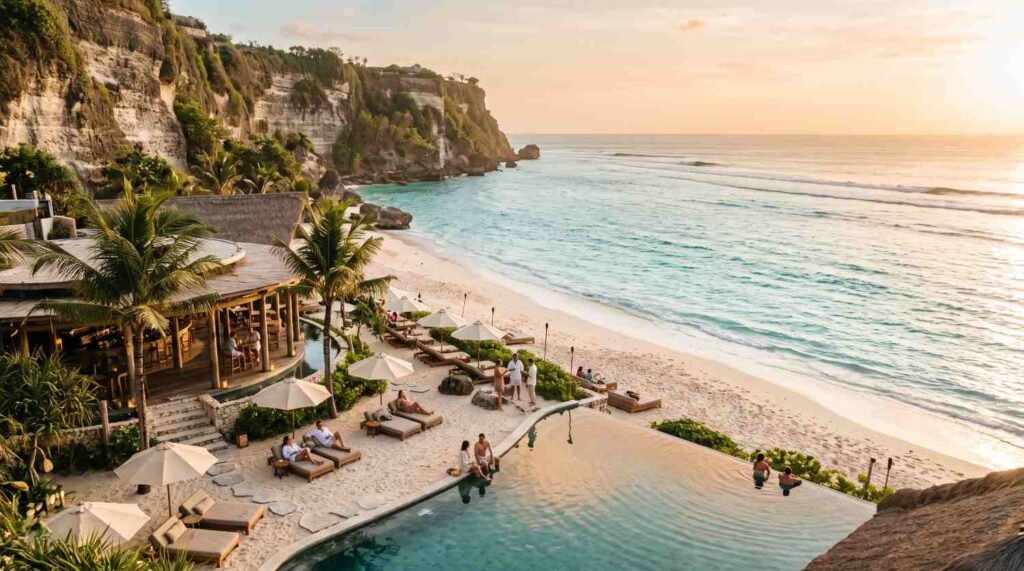 beachfront beach club bali